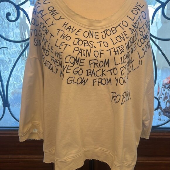This is a Robin Embroidered Quote Sweatshirt - Picture 2 of 9